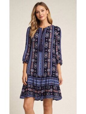 Holding Horses Anthropologie Women’s Dress Size Small Boho Peasant Tribal Print